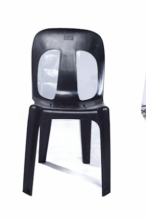 Plastic Armless ChairBlack Colour  Weight : 2.05kg