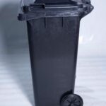 DUSTBIN 100LTR  WITH FLIP COVER - BLACK